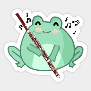 Bassoon Frog Sticker